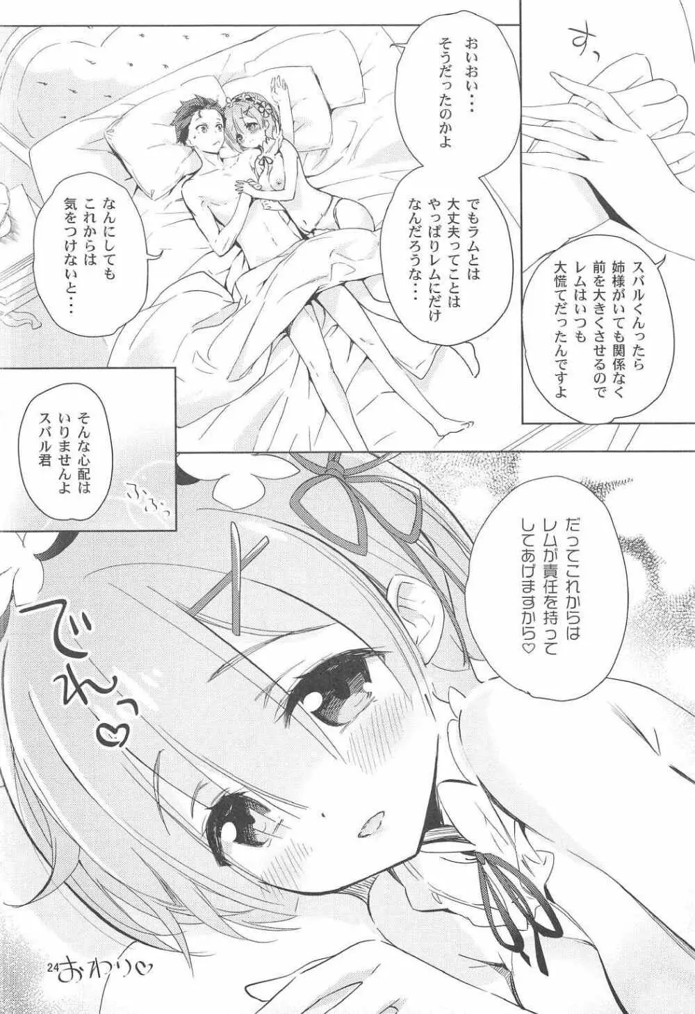 (C91) [あまとう (よう太)] AMATOU-02 -レムりんラブラブ本- (Re:ゼロから始める異世界生活) Page.22