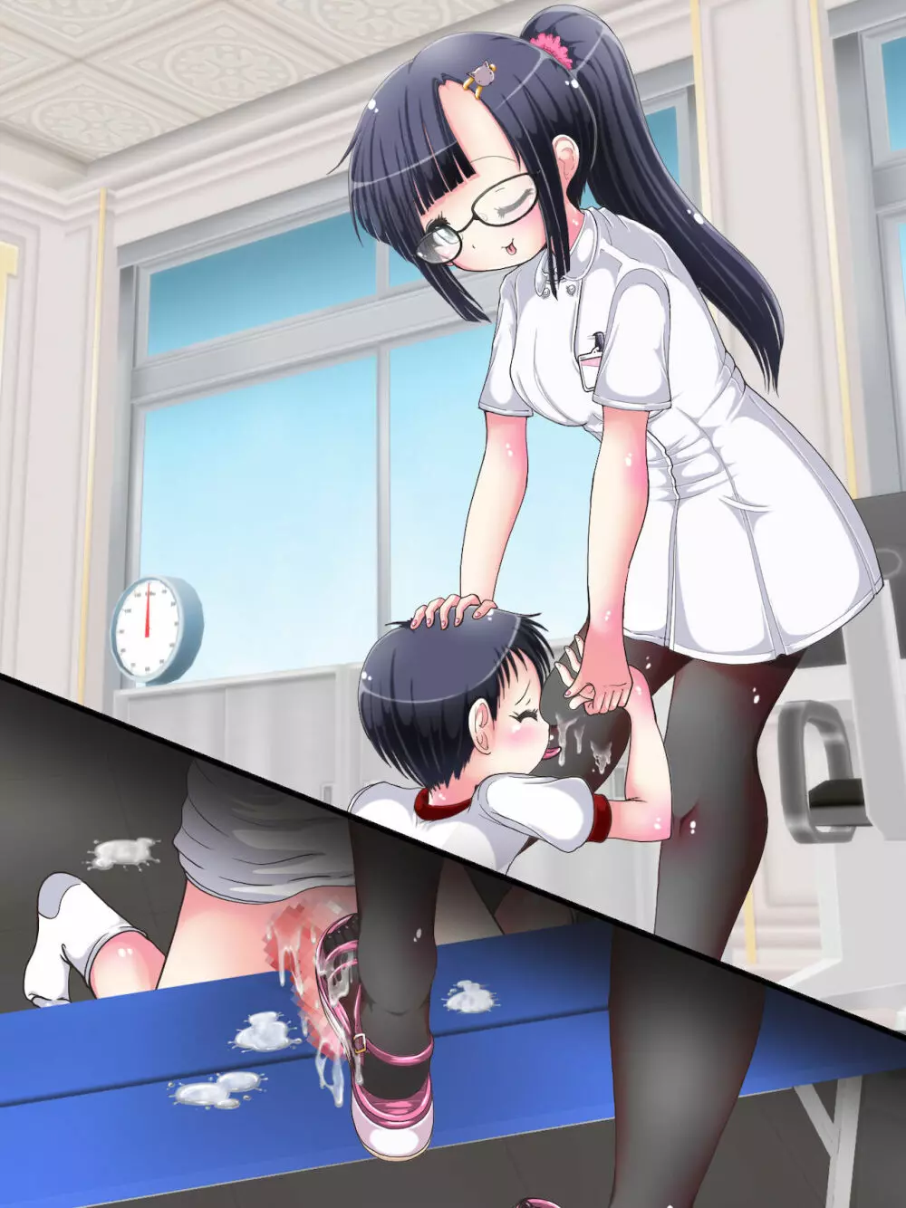 おねショタ足コキ性教育！？ナースの足コキ射精指導 Page.280