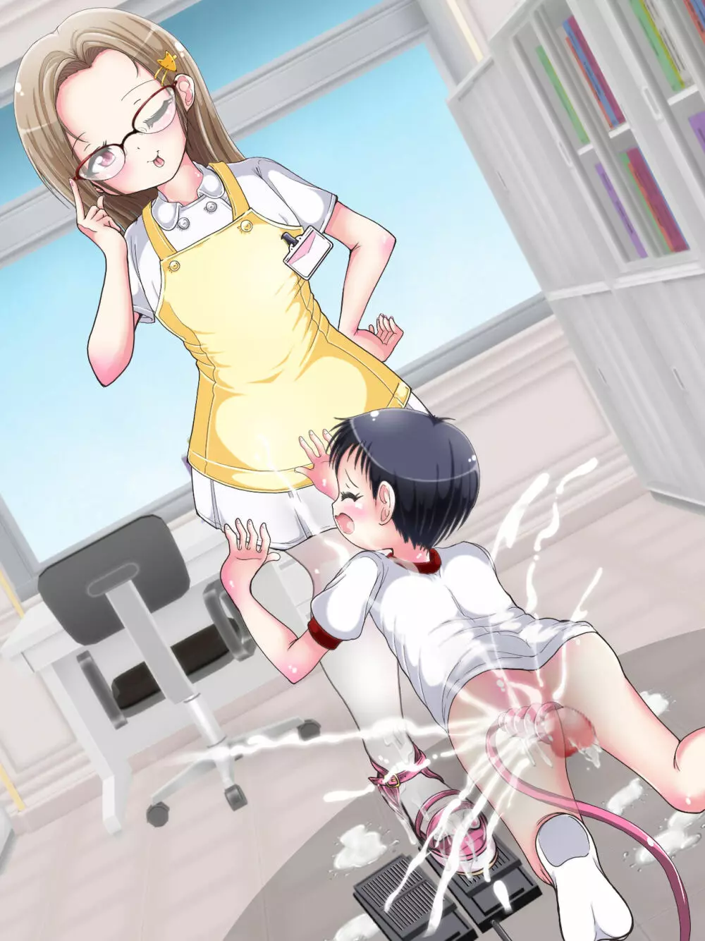 おねショタ足コキ性教育！？ナースの足コキ射精指導 Page.98