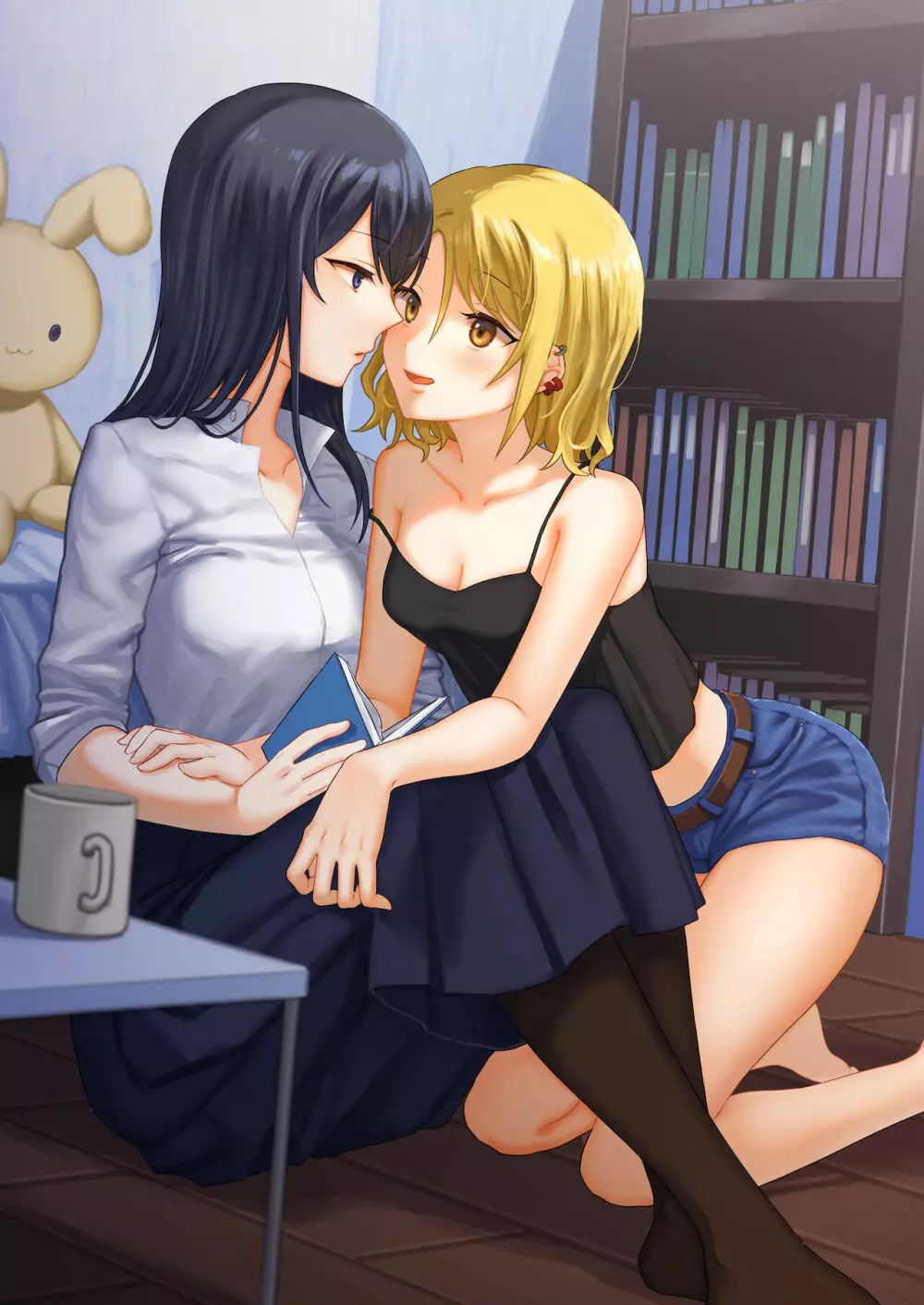 1RTで仲悪いノンケ女子たちが1秒キスするシリーズ お試し同棲してみない？ Page.21
