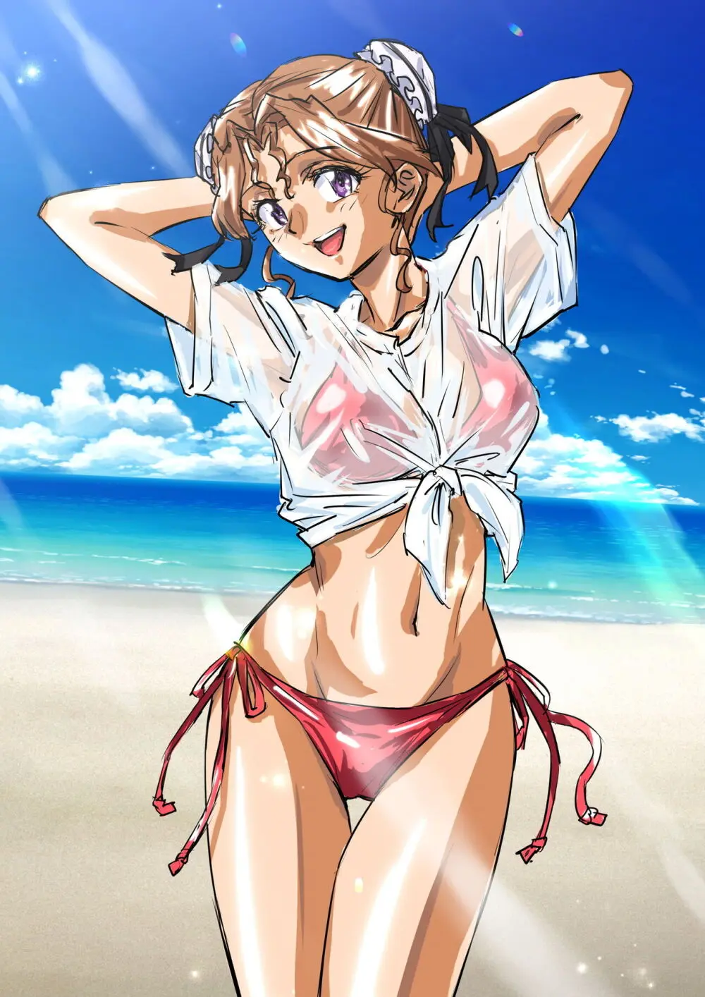 晶とビーチSEX Page.8