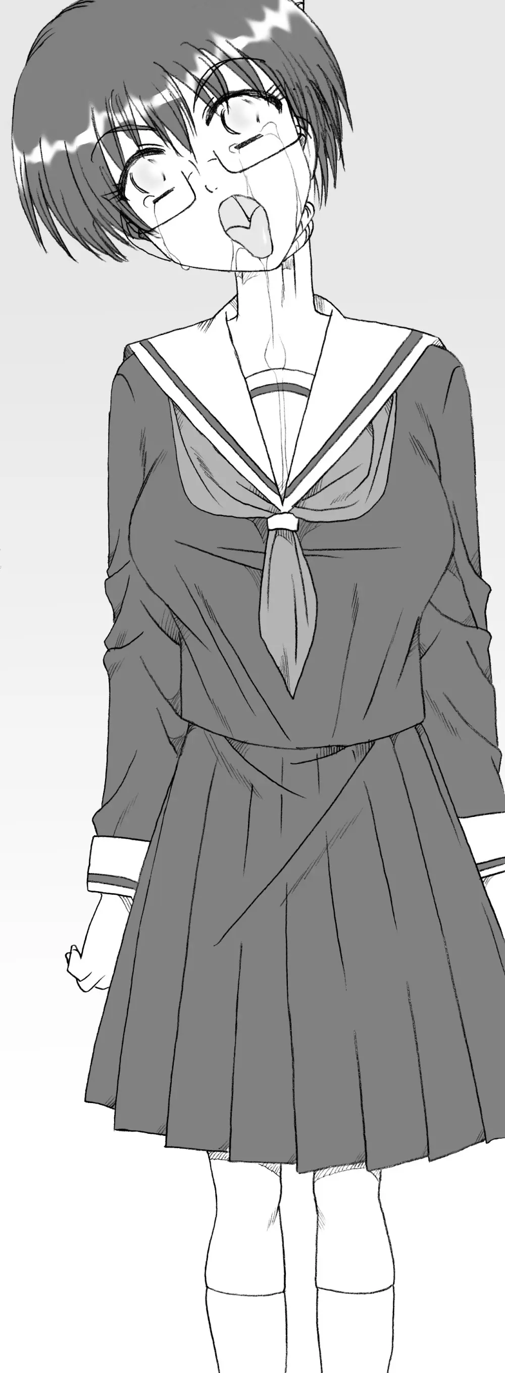 ショートカット眼鏡の公美ちゃん、大変な目に遭う Page.13