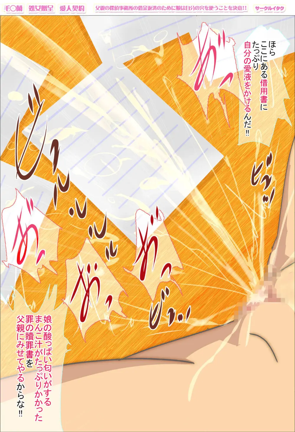 毛◯蘭 処女贈呈 愛人契約 父親の探偵事務所の借金返済のために娘は自分の穴を使うことを決意！！ Page.17