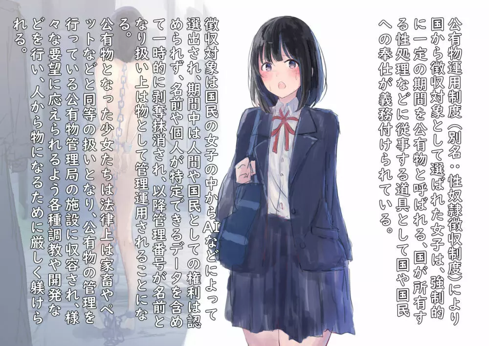 公有物少女 2 ~ 国から人権を剥奪され物として扱われる女の子の話 ~ 二日目編 Page.3