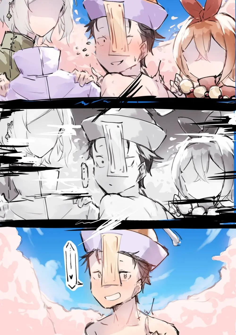 Emilia, Rem and Subaru futanari Page.17