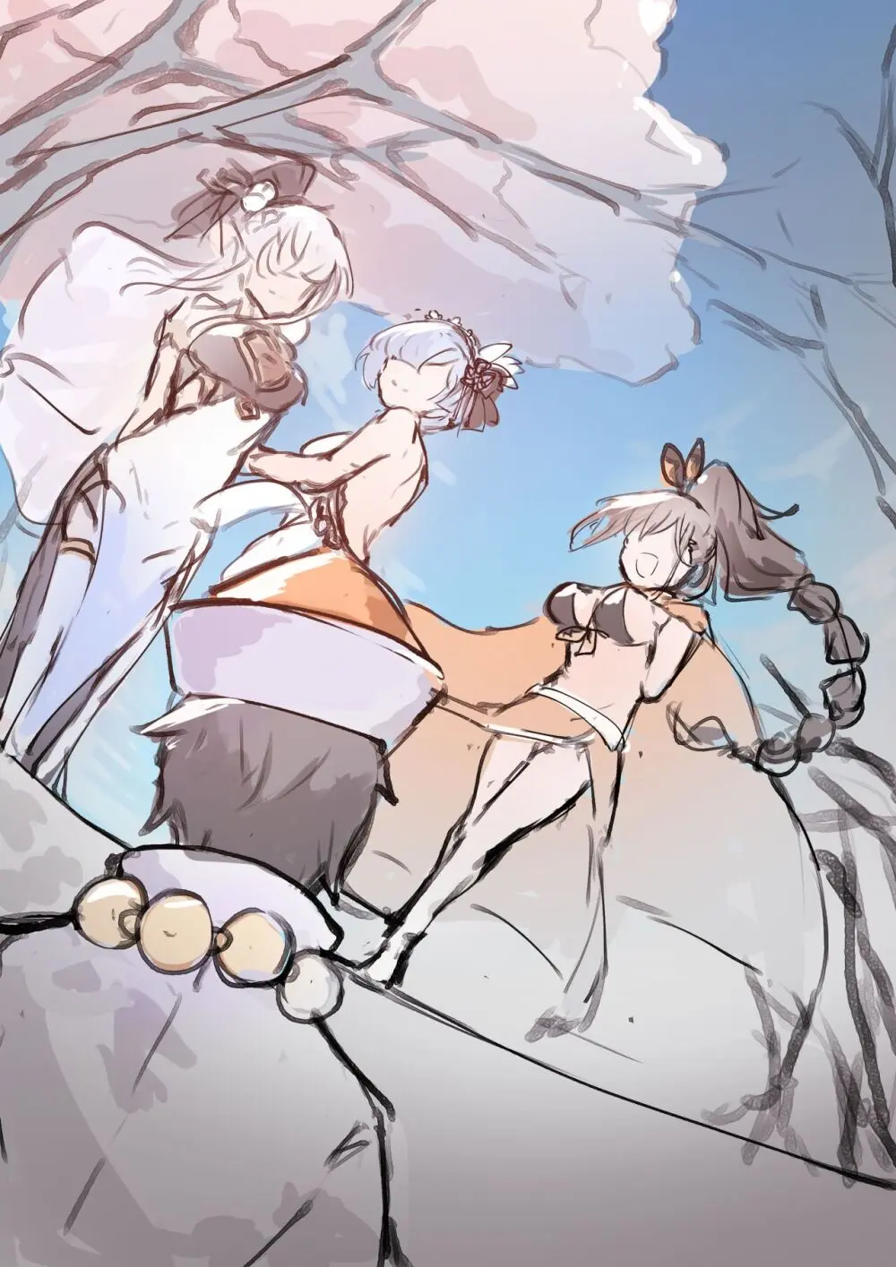 Emilia, Rem and Subaru futanari Page.32