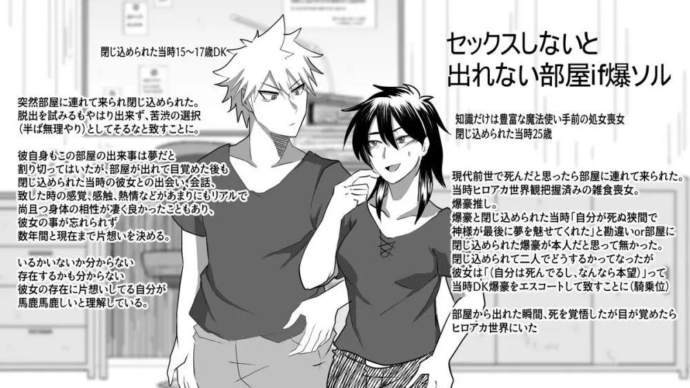 IF Bakugou x female dream owner's fantasy story in a room where you can't leave without sex Page.2