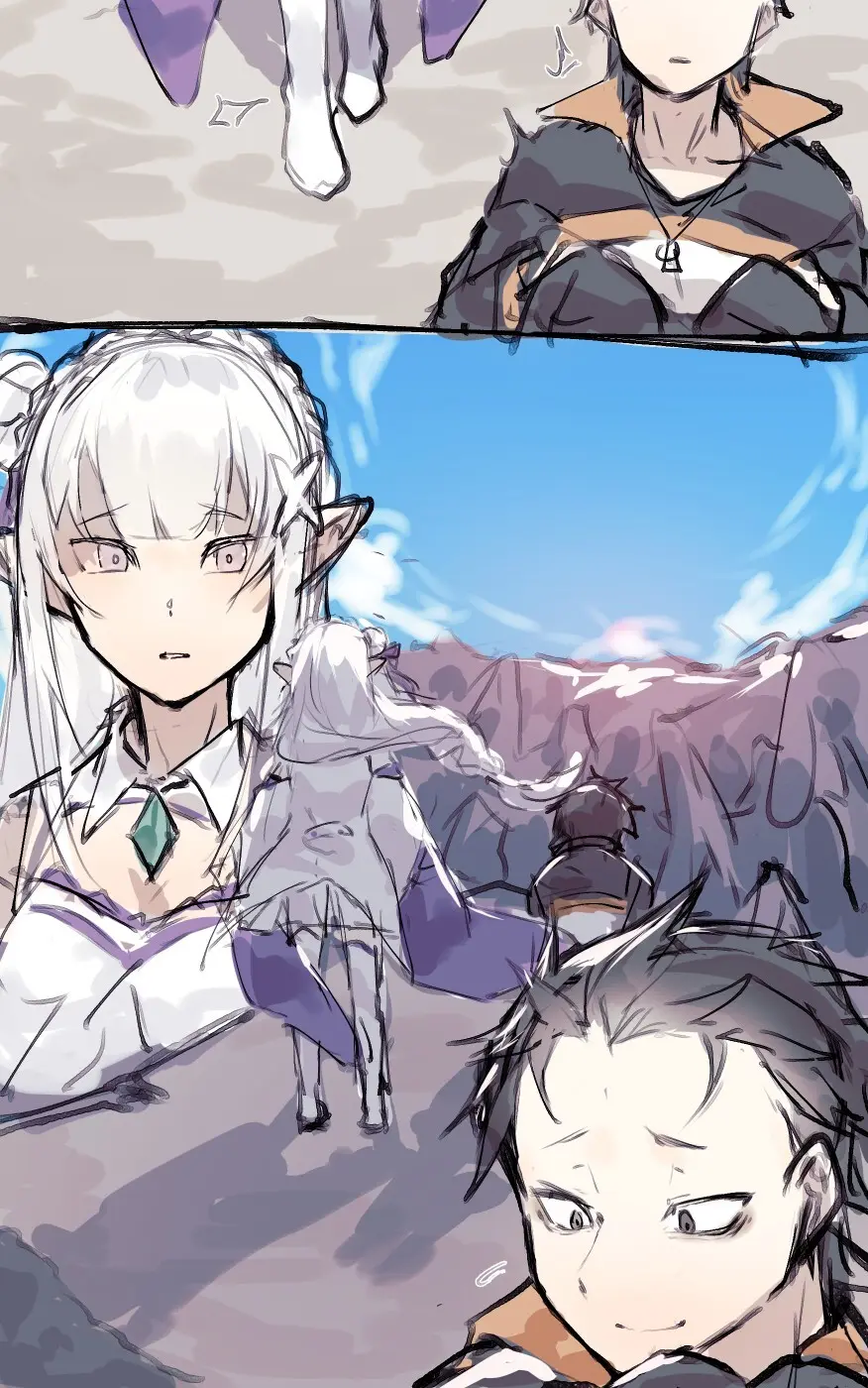 Emilia comforts Subaru Page.2