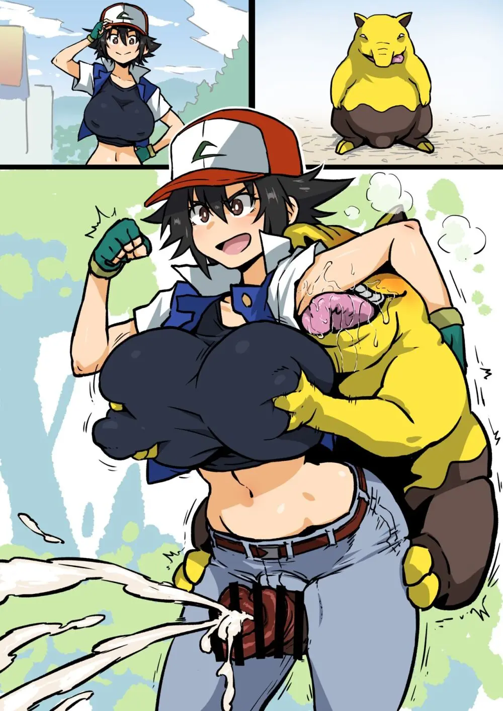 初日で孕まされそうになってるサトシ Page.6