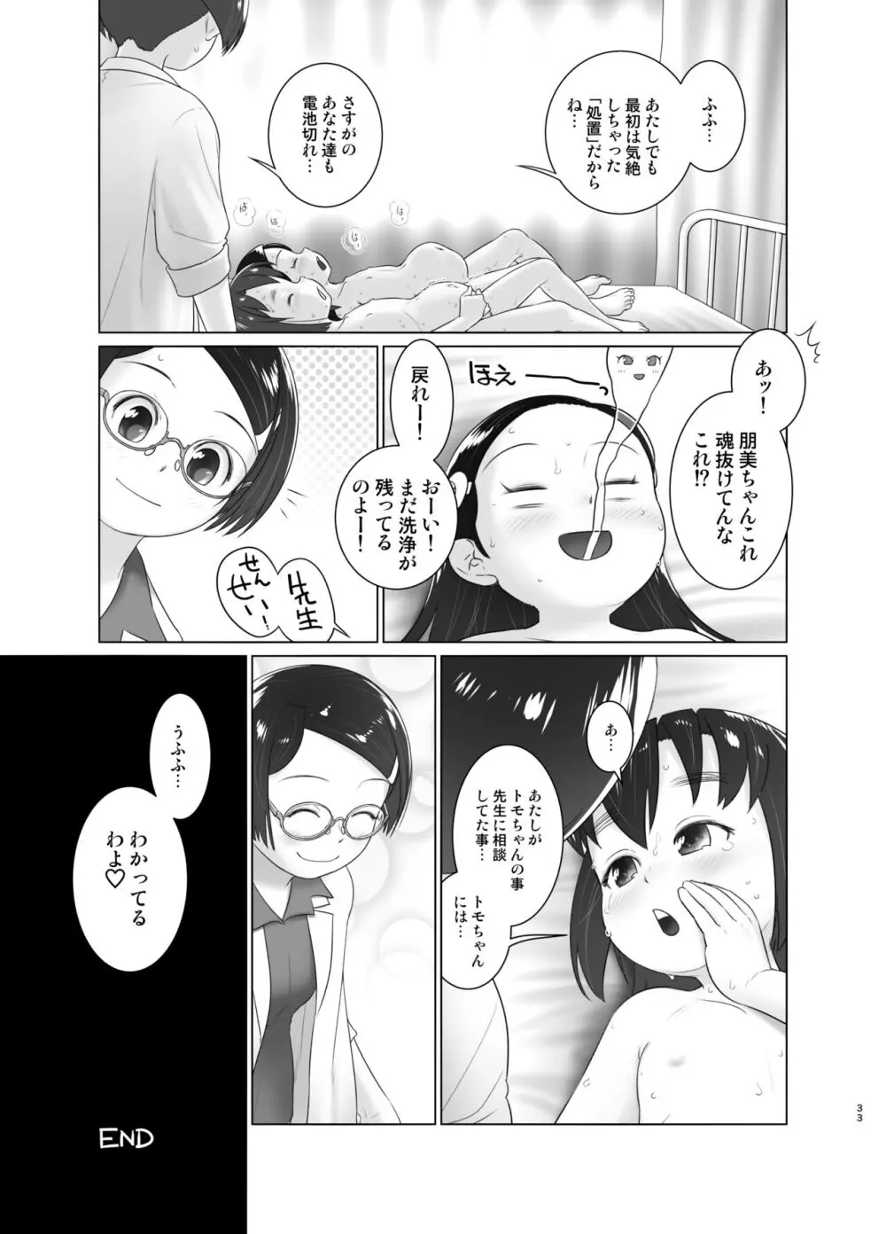 保健室のおしっ子先生 - もねとトモちゃんの合同尿道診察の日 Page.32