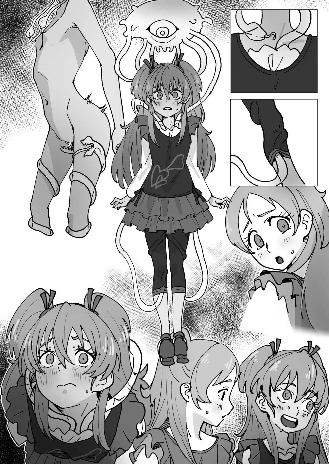 透明触手にいじられる響 Page.4