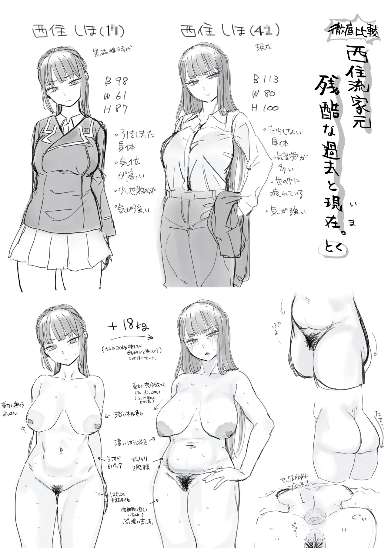 家元が若い男と不倫セックスする漫画 Page.17