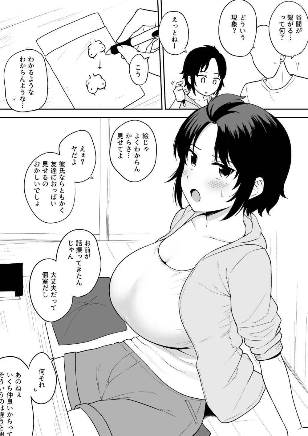 谷間が繋がるくらい乳がでかい女友達 Page.2