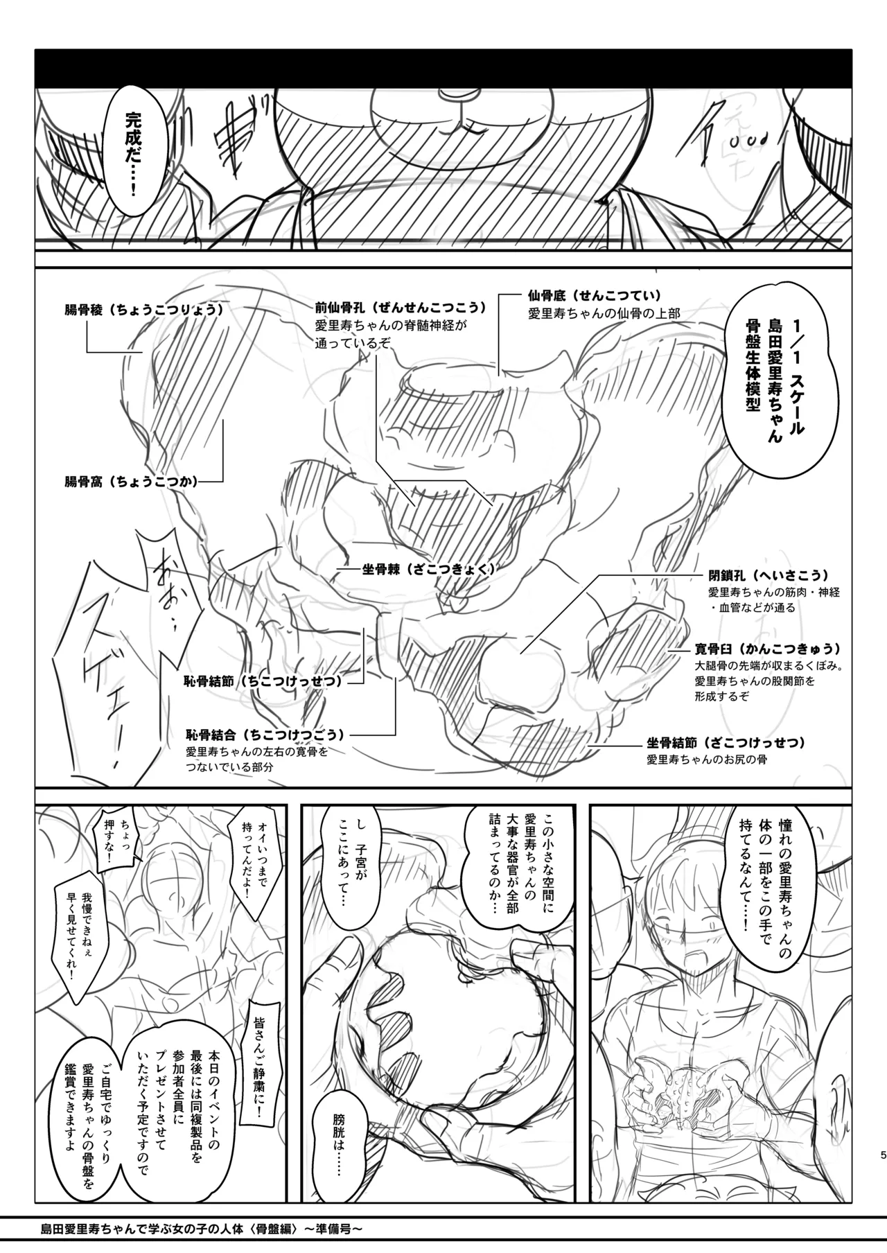 島田愛里寿ちゃんで学ぶ女の子の人体〈骨盤編〉下巻［準備号］ Page.5