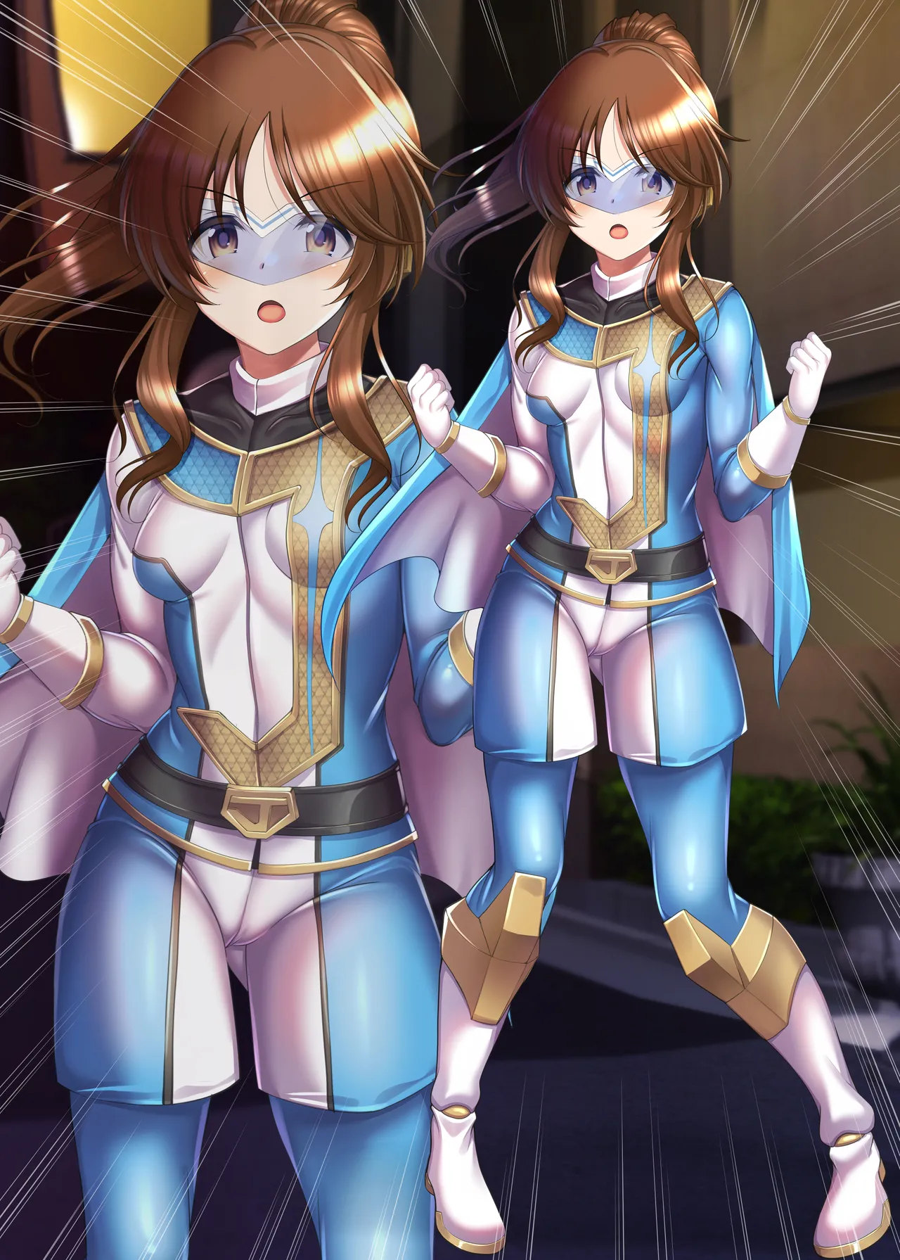 バーニング・バスターズに加入した藍子が敗北してしまう絵 Page.4