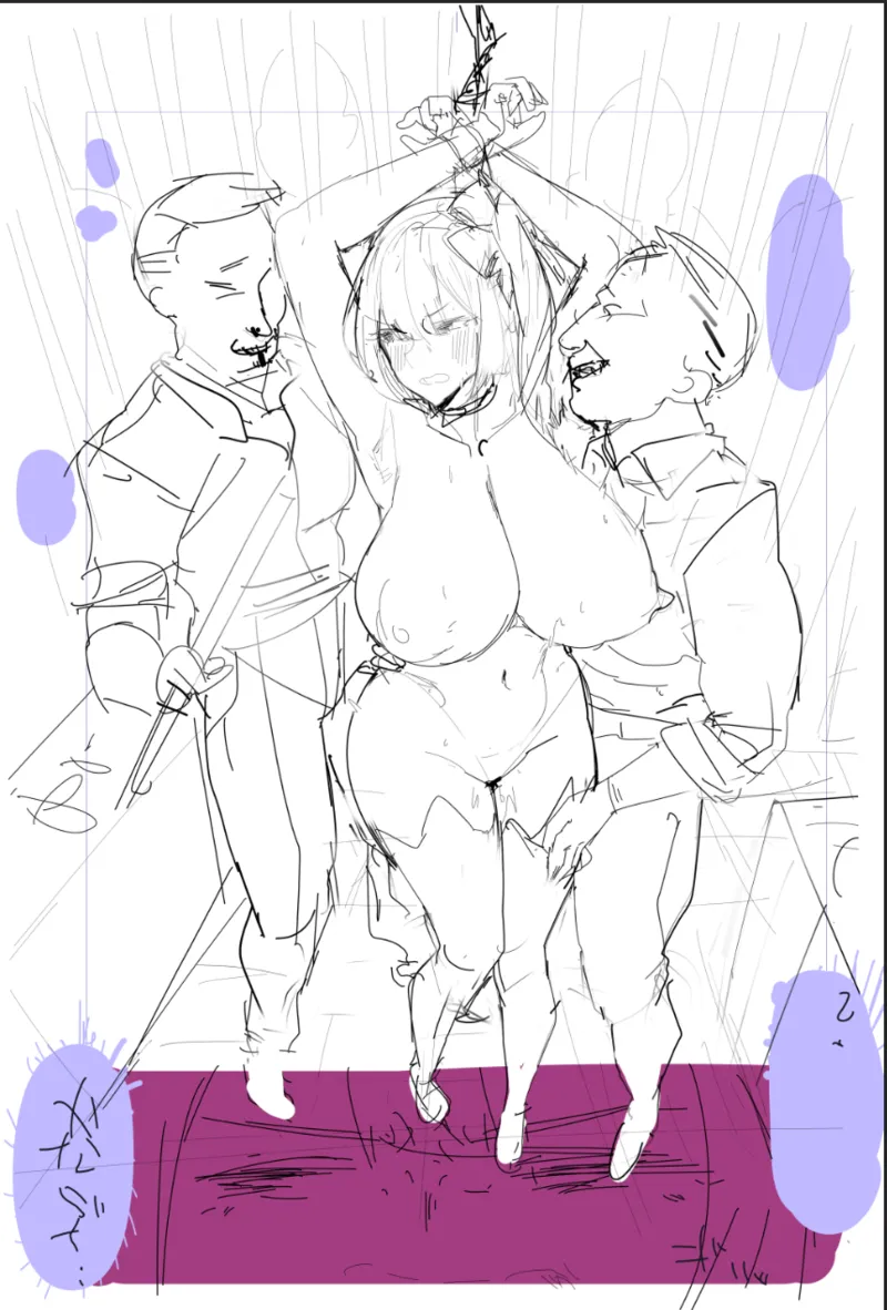 黒いマリーが捕まって身体改造されて母乳まき散らしながらアナルゼリー脱糞するやつ Page.16