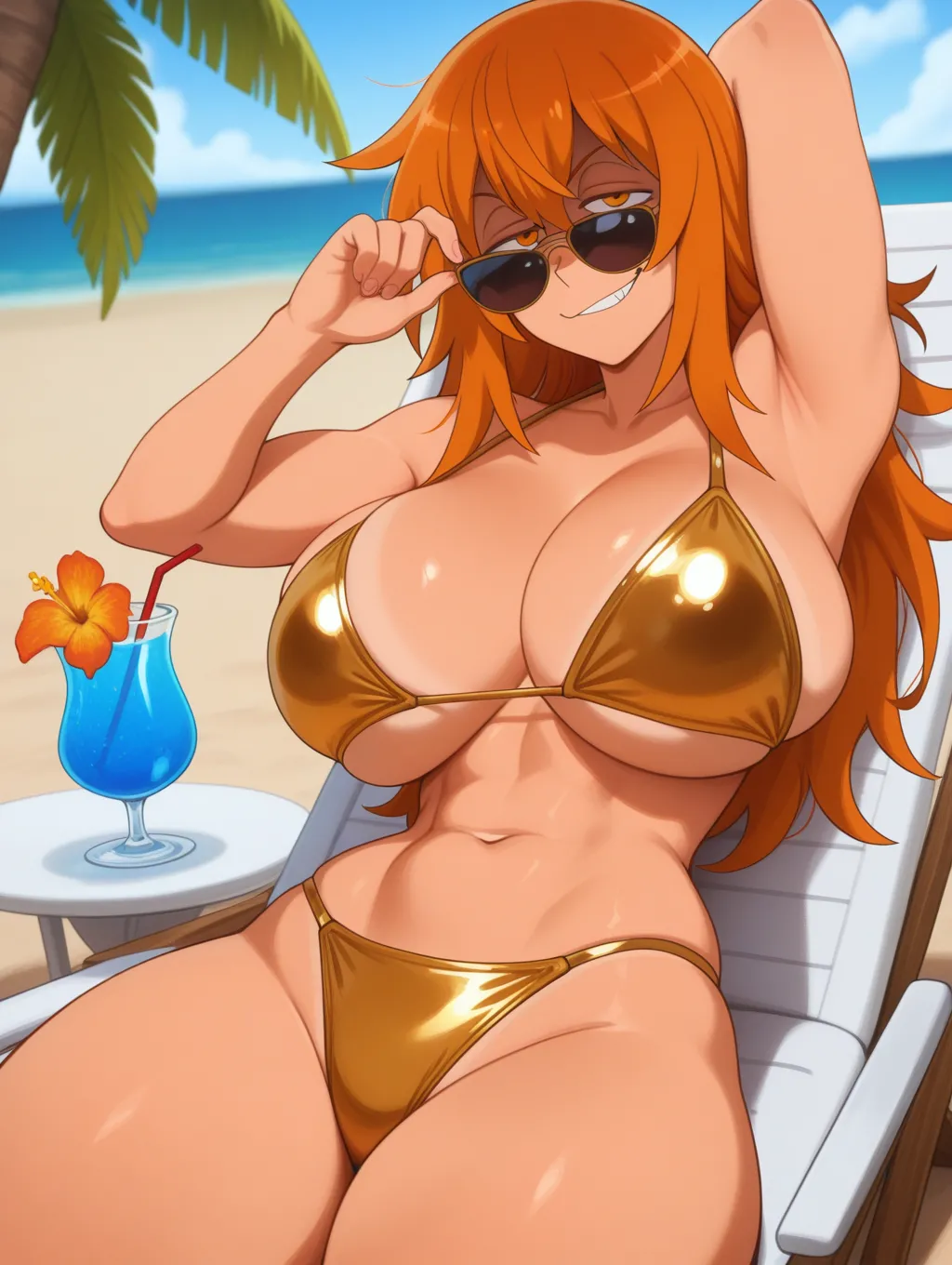 Maki Gamou | Golden Bikini 🏖🔥 waifuinvoker ai generated Page.2