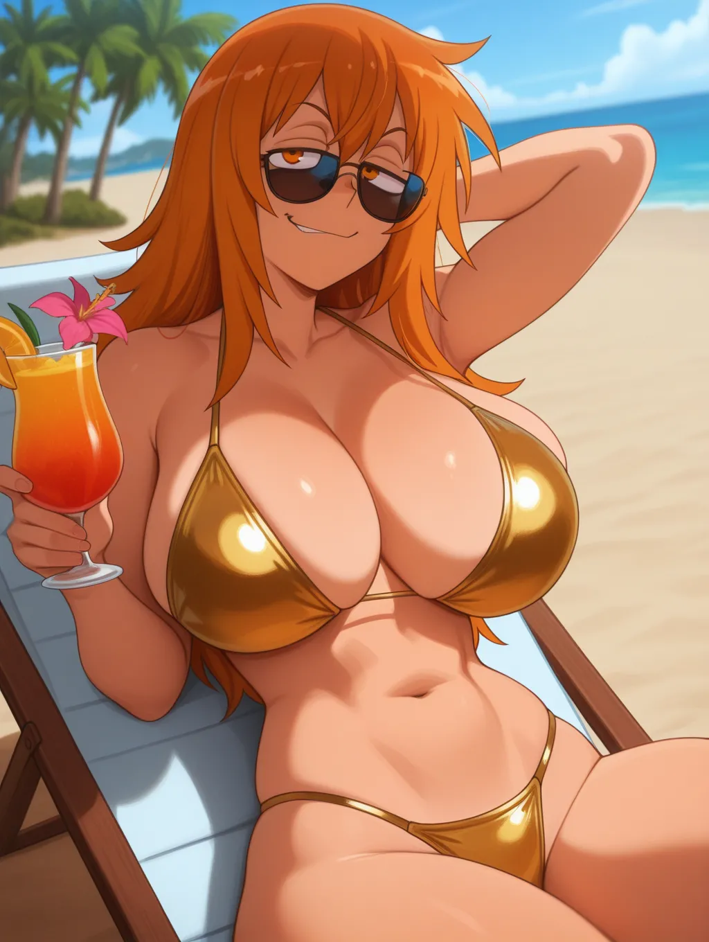 Maki Gamou | Golden Bikini 🏖🔥 waifuinvoker ai generated Page.69