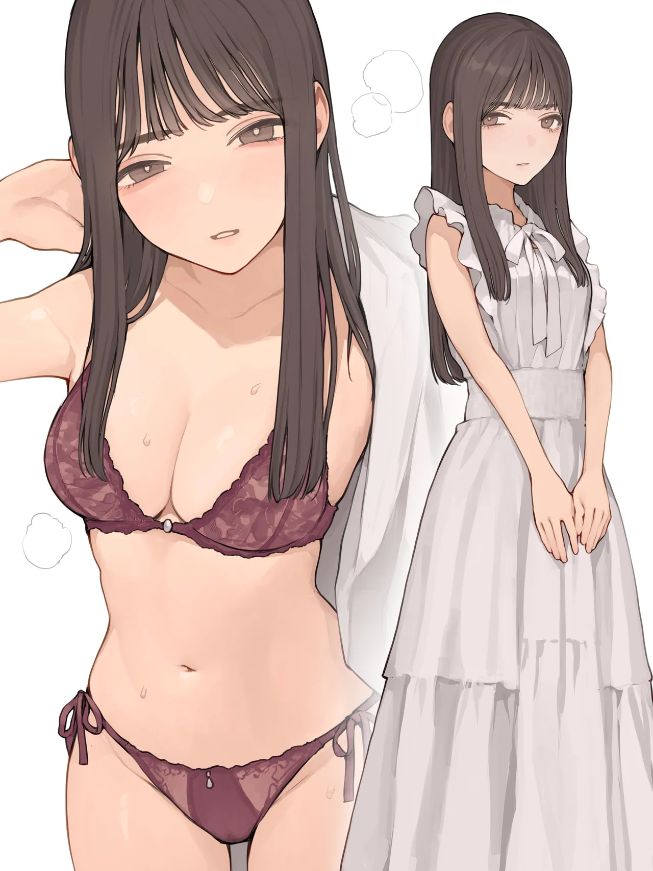 清楚ワンピースの下に