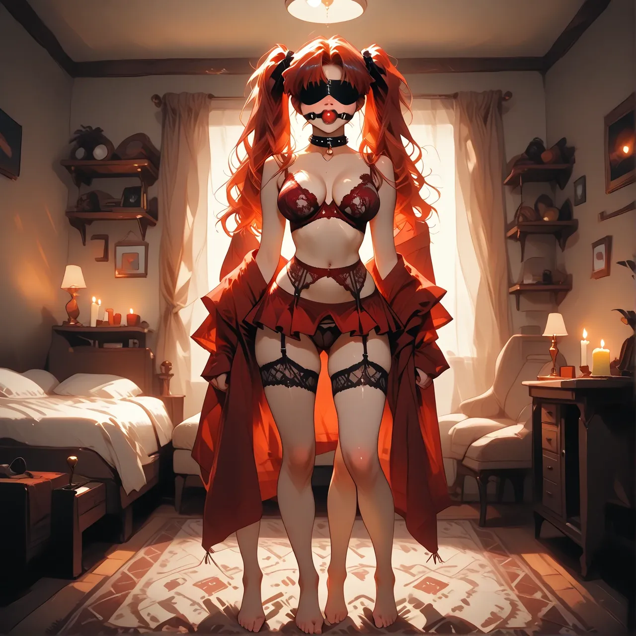 Redhead Red lingerie MMF Threesome groupsex Page.5