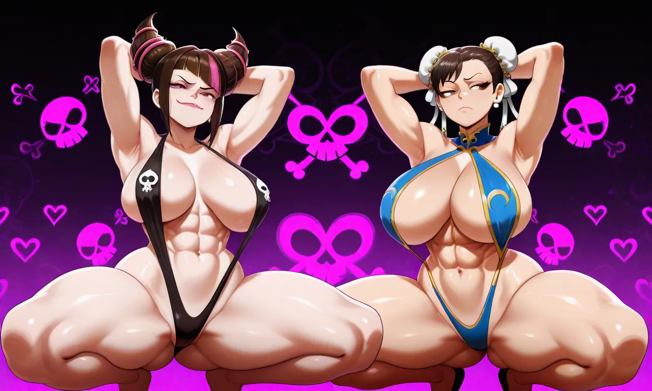 Street Fighter - Juri Han & Chun Li daidoujipv ai generated Page.35