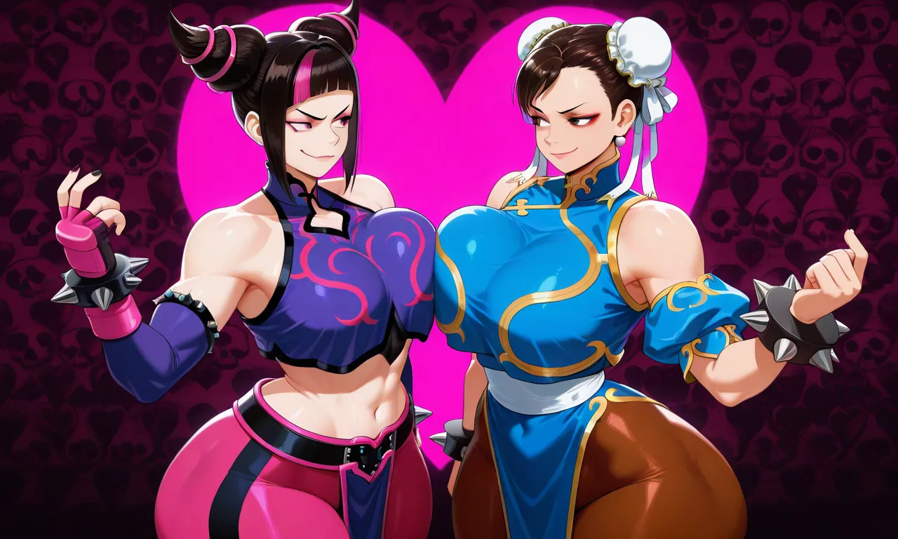 Street Fighter - Juri Han & Chun Li daidoujipv ai generated Page.4