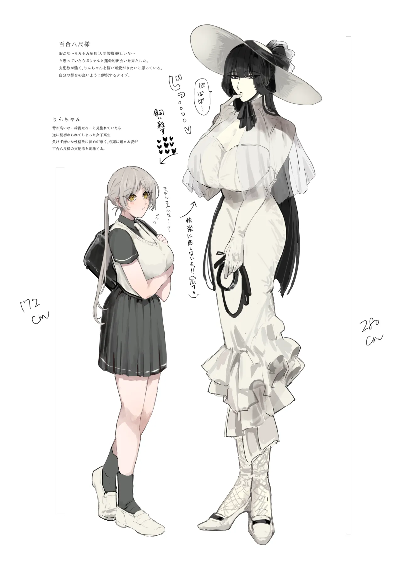 うね夫 八尺様♀×JKまとめlog ①&② Page.2