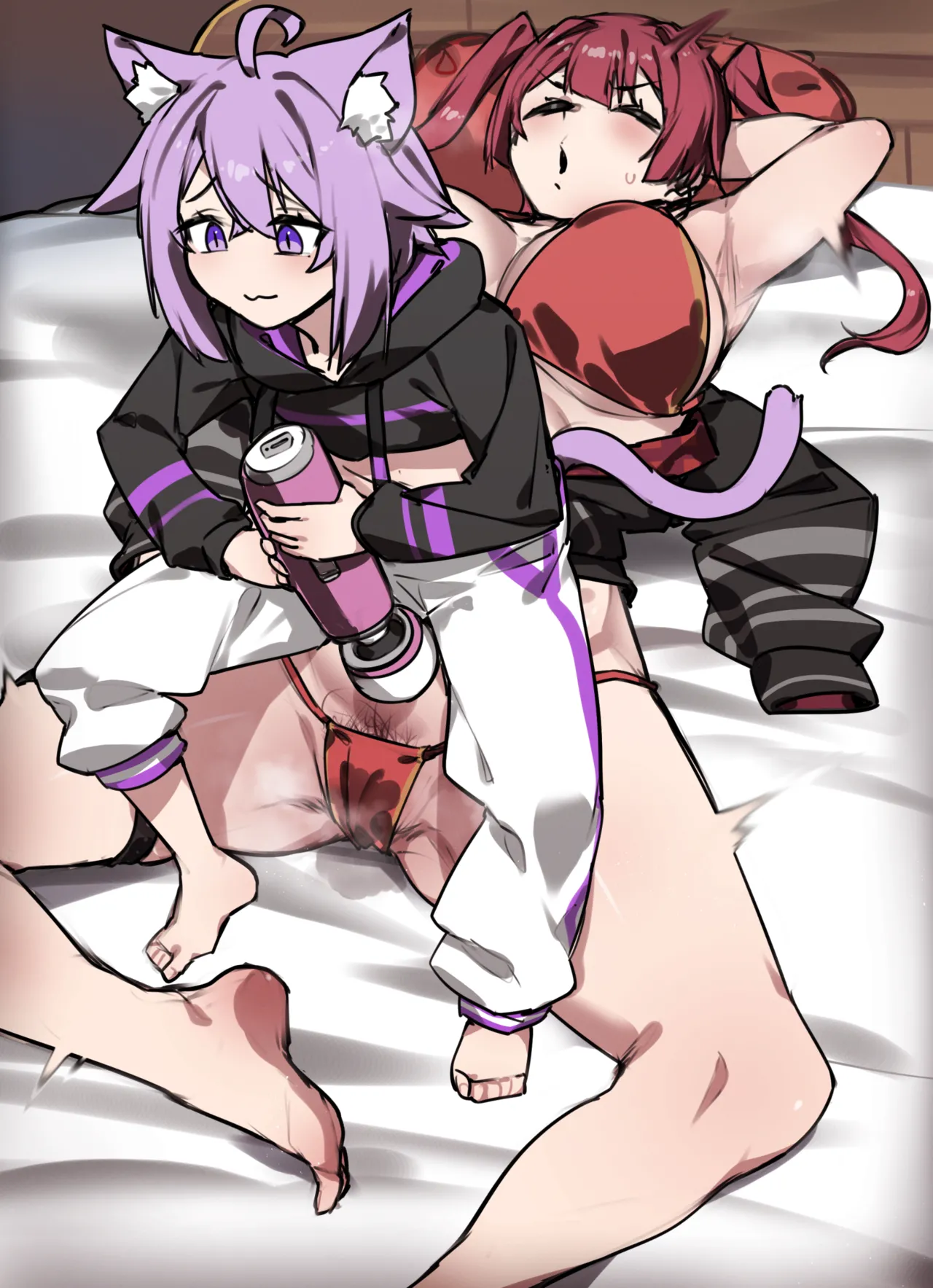 電マを否定されるおかゆと寝てる間に人間電マオナホにされる船長 Page.22