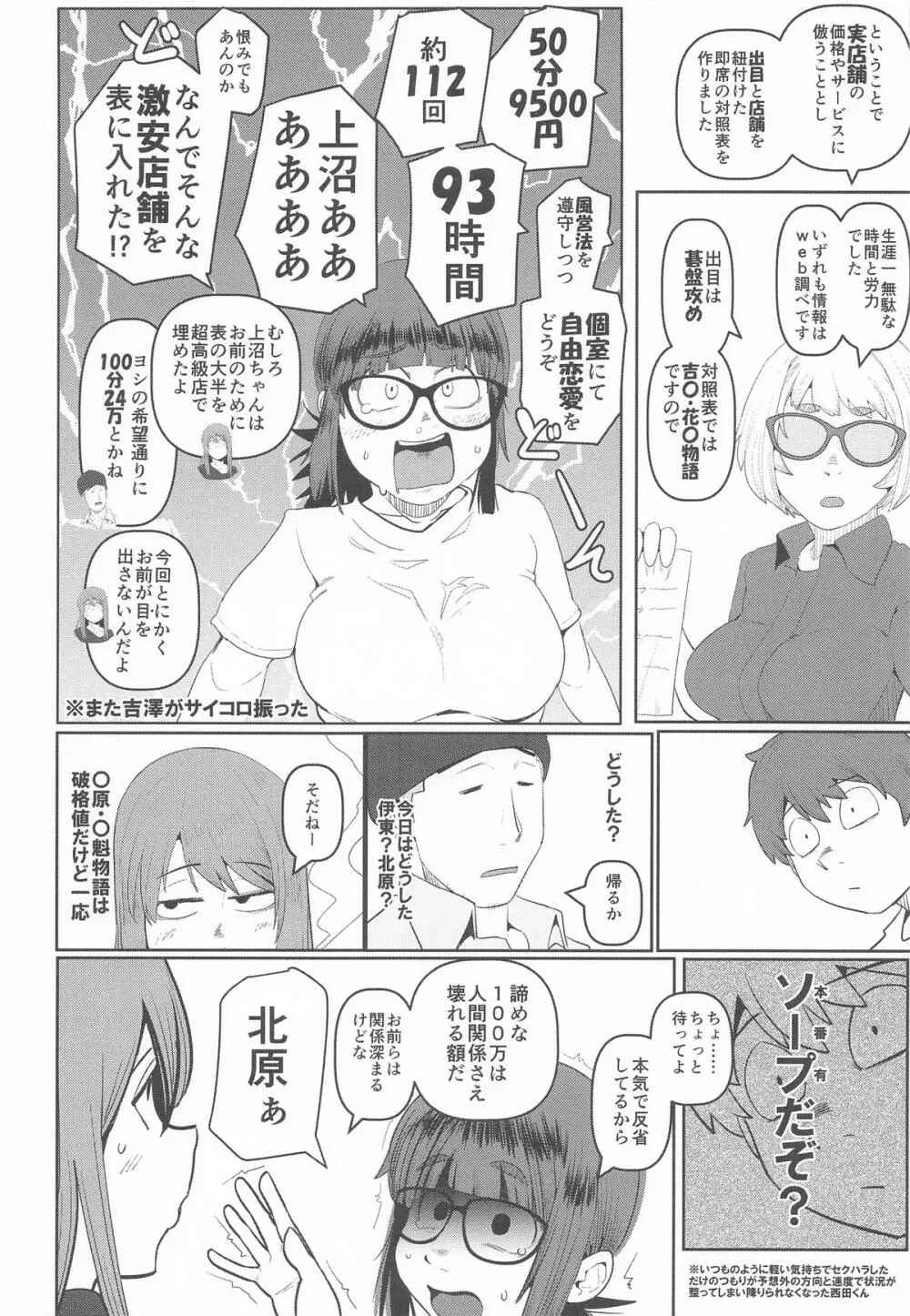 堕〇67パーセント 現役爆乳金欠JD吉澤さんの完全個室型強制自由恋愛 Page.9