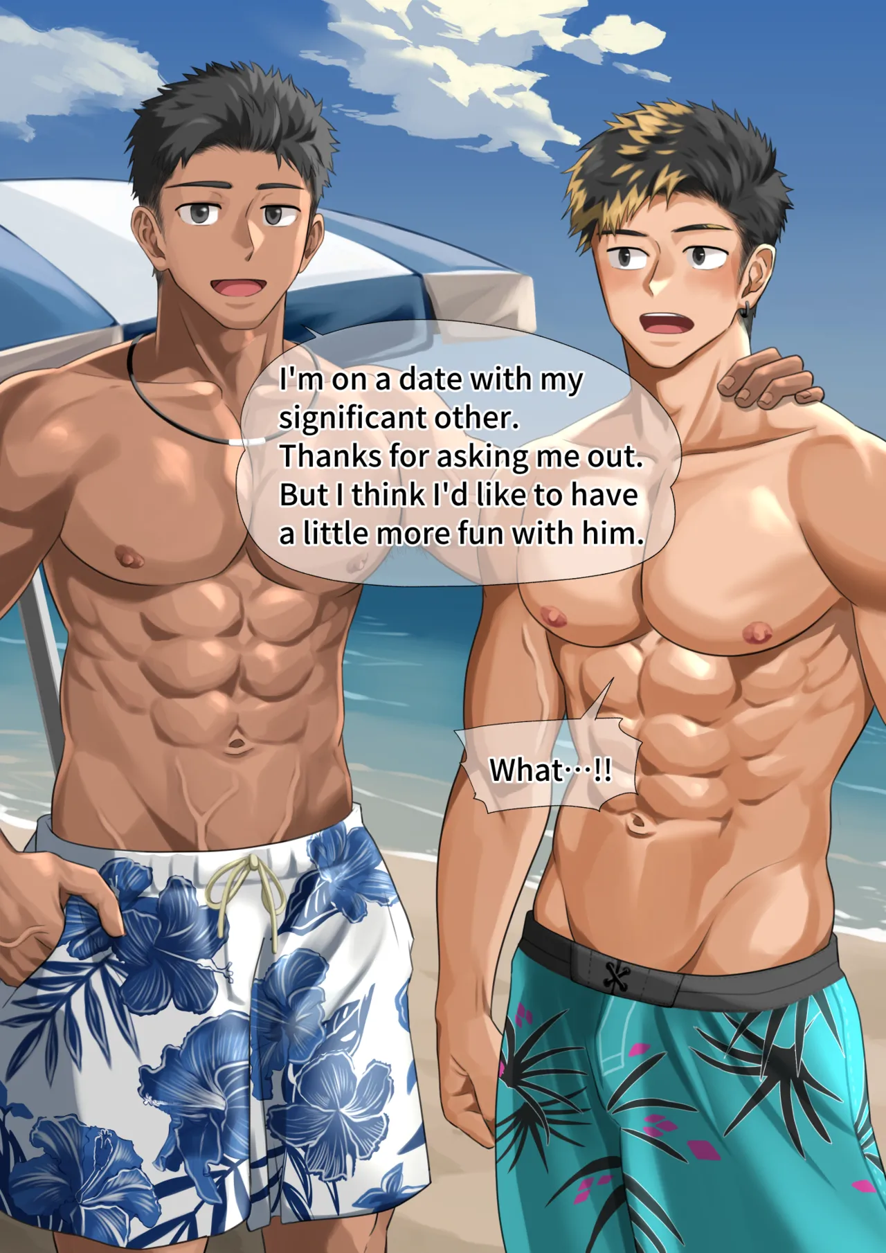 ビーチで逆ナン…(p10.)【ENG】 (Pixiv Fanbox) Page.15