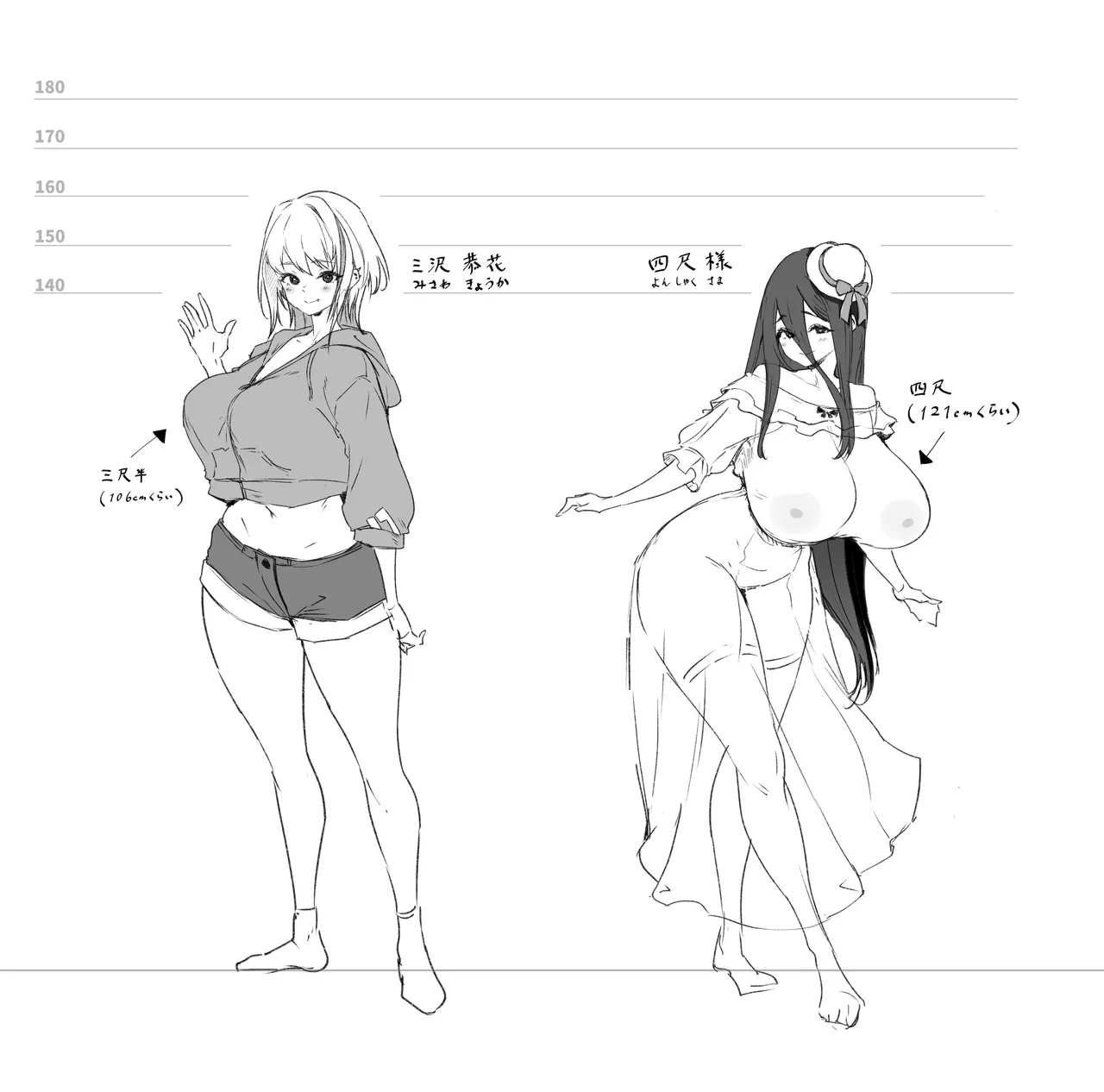 四尺様と三尺半ちゃんのパイズリ漫画 Page.7