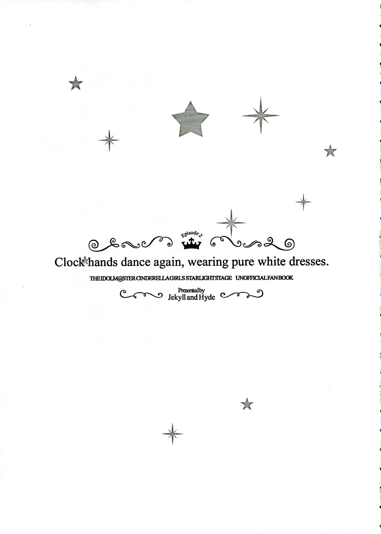 Clock hands dance again，wearing pure white dresses. Page.4