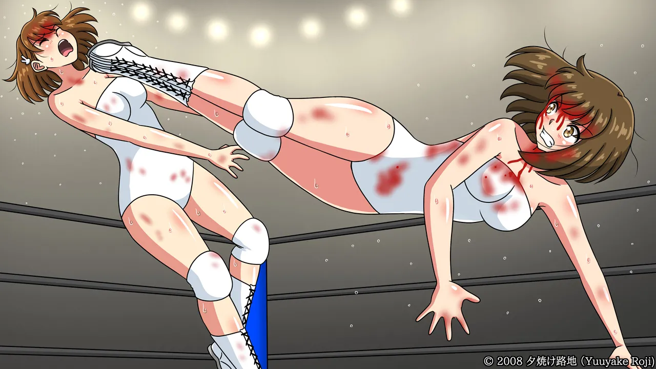 白い水着を真っ赤に染めて Page.369