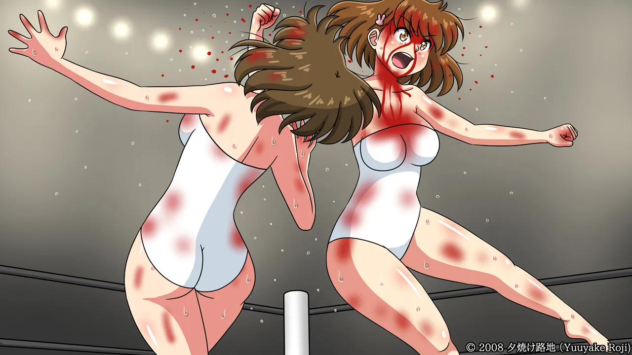 白い水着を真っ赤に染めて Page.414