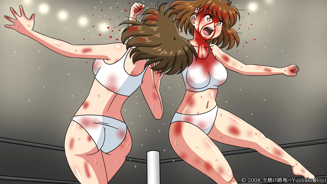 白い水着を真っ赤に染めて Page.418