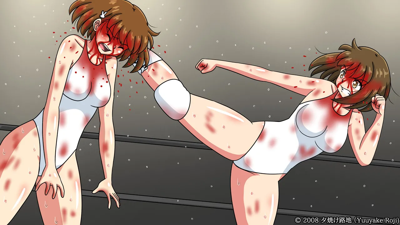 白い水着を真っ赤に染めて Page.431