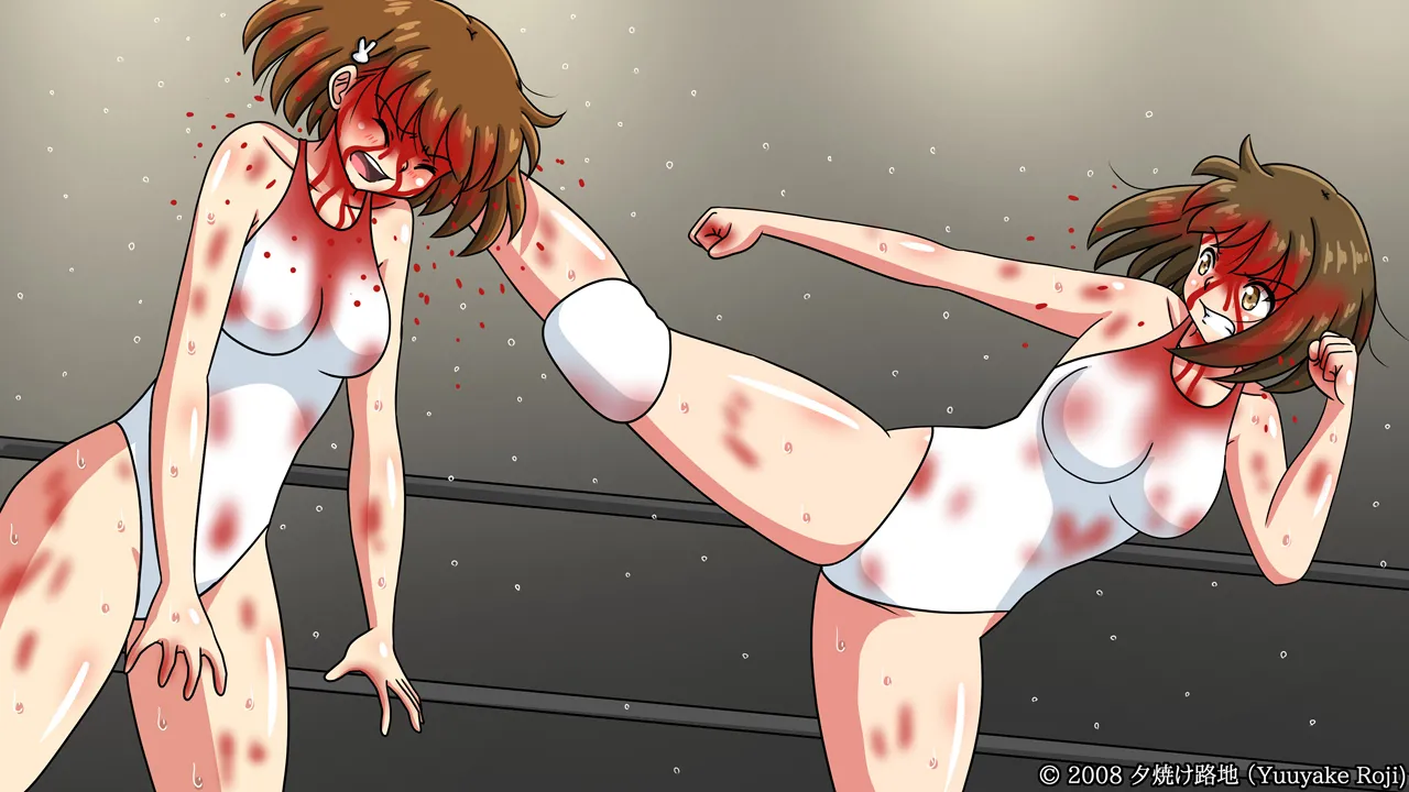 白い水着を真っ赤に染めて Page.433