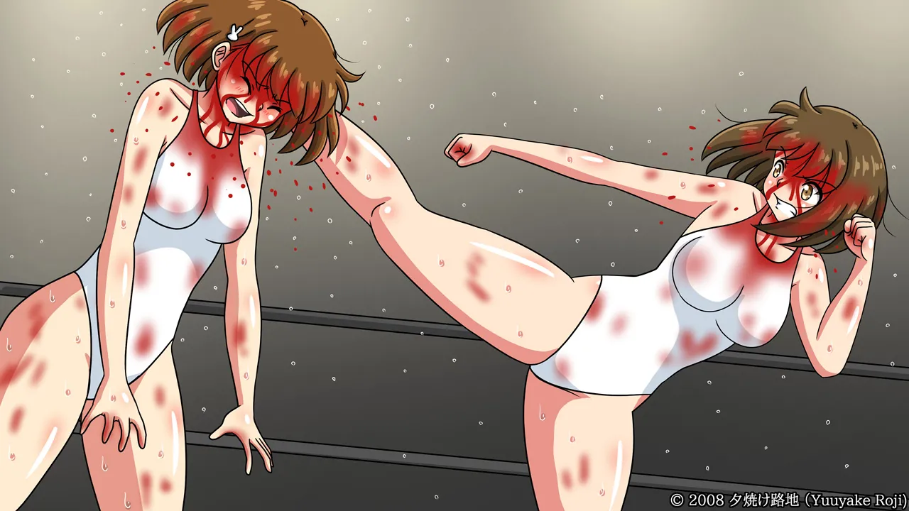 白い水着を真っ赤に染めて Page.434