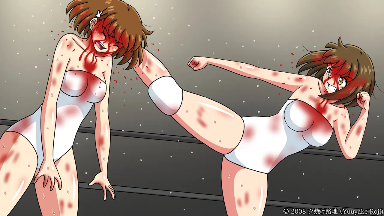 白い水着を真っ赤に染めて Page.437