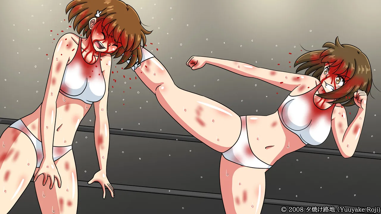 白い水着を真っ赤に染めて Page.440