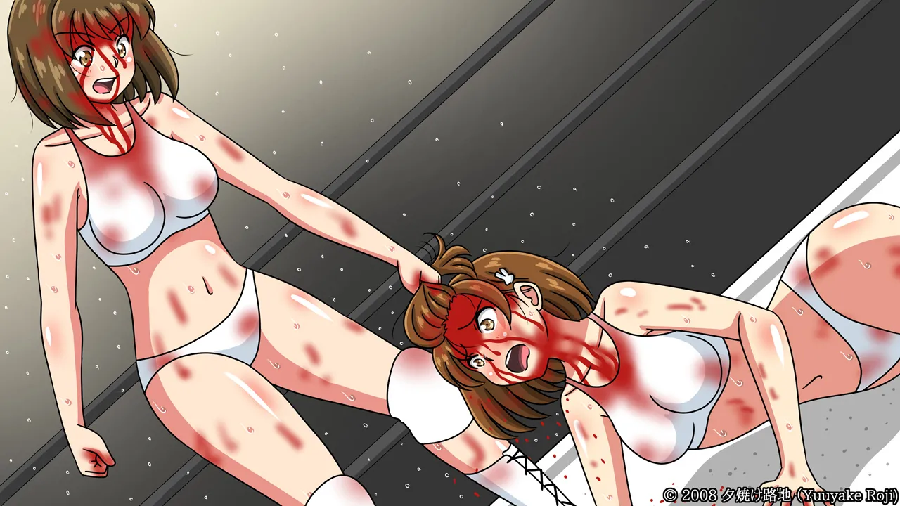 白い水着を真っ赤に染めて Page.475