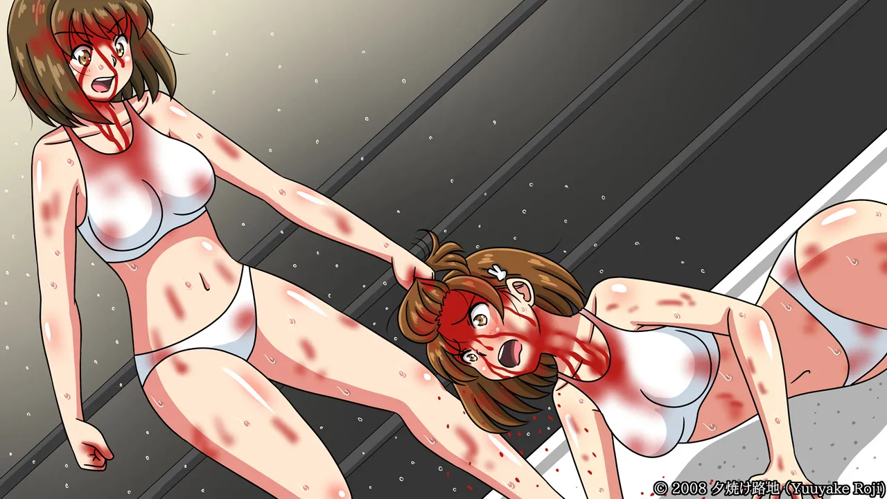 白い水着を真っ赤に染めて Page.478