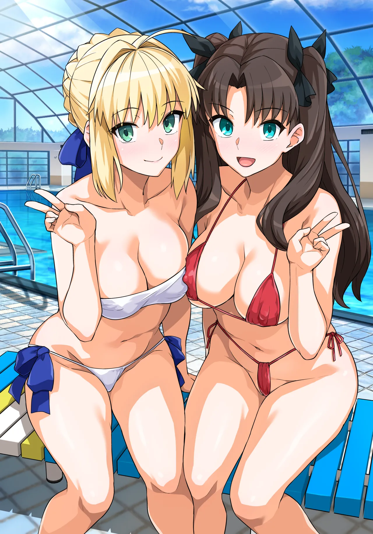 セイバーさん ヤリモクナンパ待ち プール編 Page.4