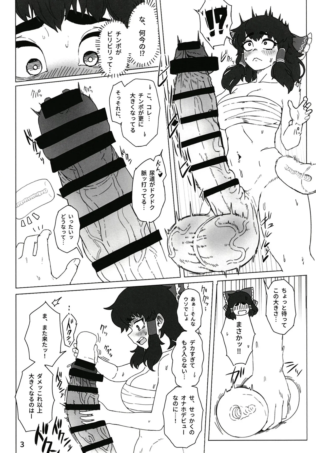 東方ふたなり事変 巫女と妖精、初めての尿道セックス Page.5