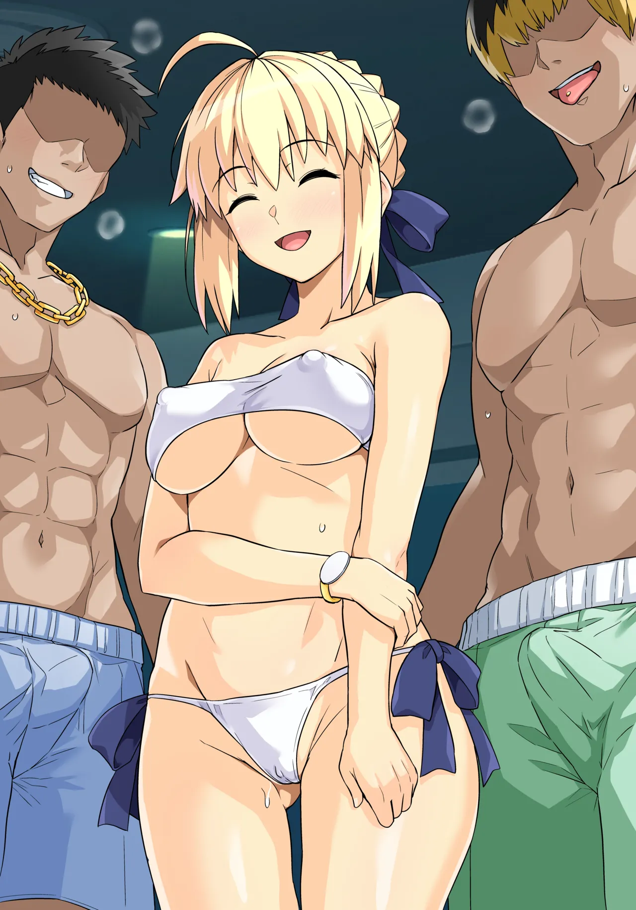 セイバーさん ヤリモクナンパ待ち プール編 Page.56