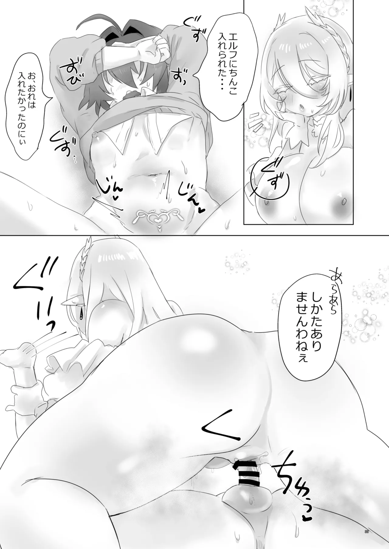 異世界に召喚されてエルフの姫様に淫紋契約を結ばれてしまいました Page.35