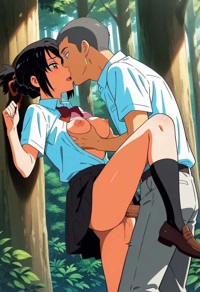 Mitsuha sex in the woods Page.152