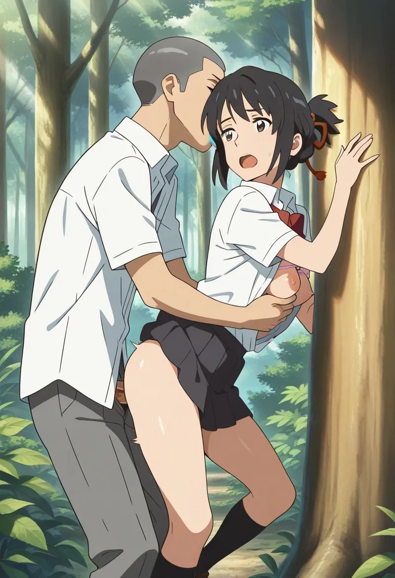Mitsuha sex in the woods Page.159
