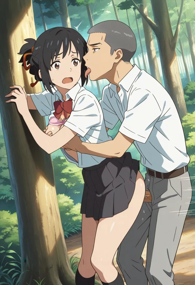 Mitsuha sex in the woods Page.162