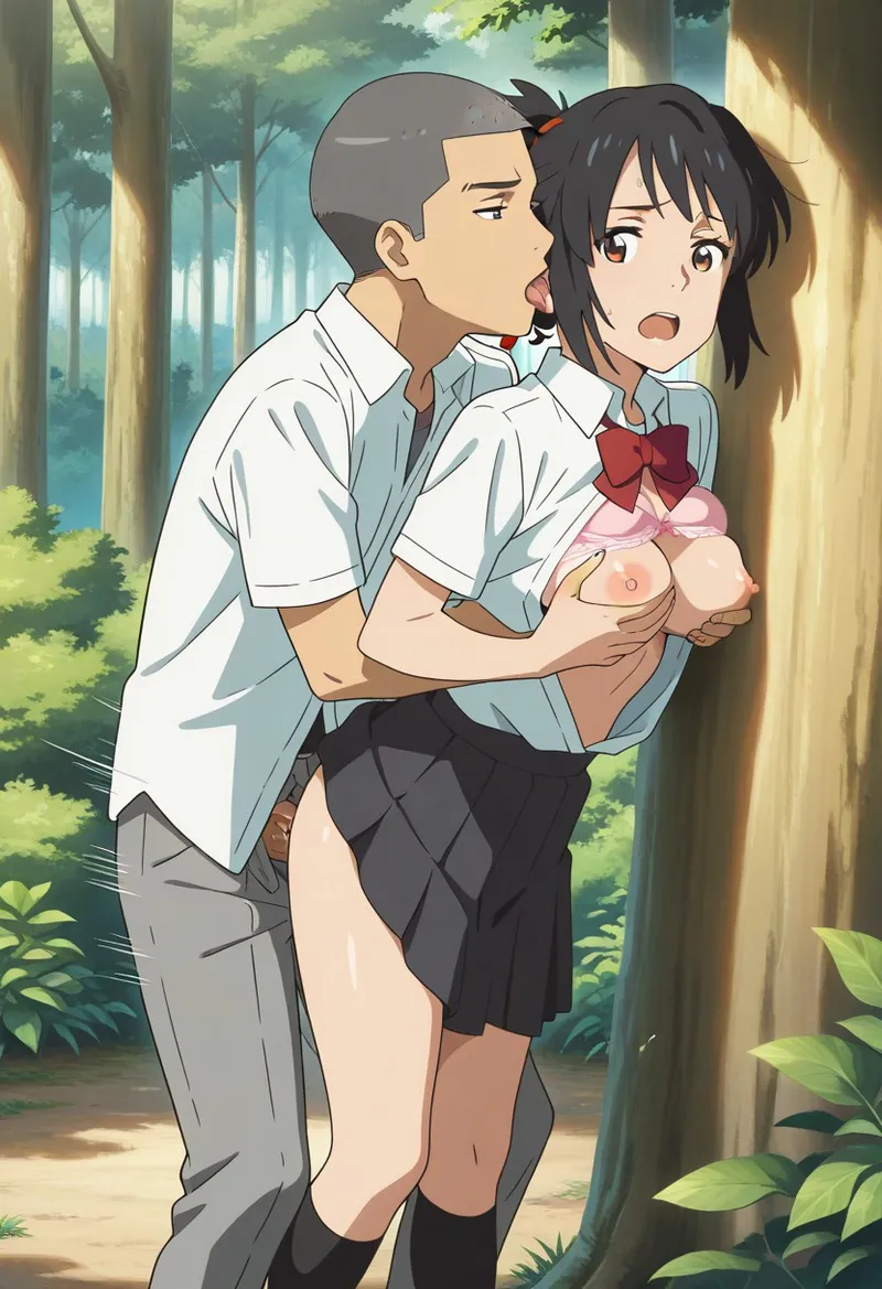 Mitsuha sex in the woods Page.163
